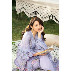 Conjunto de traje de tela bordada Chikankari para mujer Elaf Premium TC-1630 ELY-3B Paradise - Product Image 3