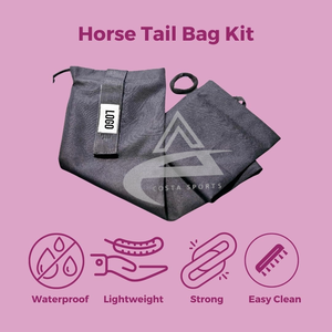 Sac de queue de cheval entièrement réglable imperméable aux États-Unis le plus vendu confortable à porter et facile à plier pour nettoyer les queues de cheval - Product Image 4