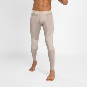 Leggings de compression unisexes beiges pour entraînement MMA, grappling, BJJ, boxe, fitness, entraînement, Muay Thai, séchage rapide - Product Image 2