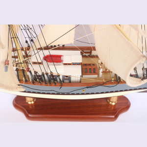 Gia Nhien Modèle de bateau en bois sur mesure TRE KRONOR STOCKHOLM haute qualité sculpté bois métal bateau artisanat - Product Image 4