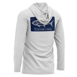 <b>Men's</b> High Quality Comfortable Satin Long Sleeve Fishing Hoodie Custom Color UPF 50 Sweat Casual Outdoor Wear <b>Collarless</b> Design - Product Image 6