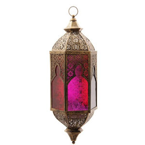 Linterna de Navidad de Interior de estilo marroquí Vintage, diseño recortado de cristal colgante de hierro, linterna de Metal de alta calidad de estilo navideño - Product Image 1