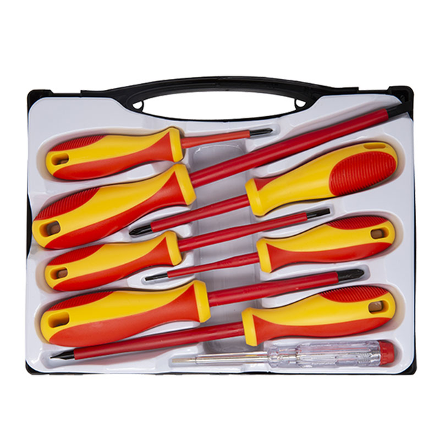8PCS VDE Insulated Brand Tool Set Insulated Handle Industrial Lightweight High Hardness Multifunctional Tools Hard for 1 Year