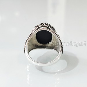Nouvelle arrivée bague pour homme hématite naturelle pierre précieuse bague de naissance toutes tailles ottoman cadeau d'anniversaire bijoux bague en argent Sterling 925 - Product Image 6
