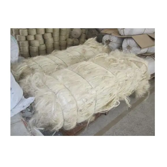 Migliore qualità prezzo di vendita caldo 100% bianco naturale/fibra di sisal di qualità/materiale grezzo in fibra di sisal