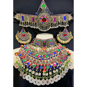 Afghan Jewelry <b>Sets</b> Wedding Bridal Indian Necklace <b>Bracelet</b> <b>Earrings</b> Ring African Women Gift Hand Jewelry - Product Image 5