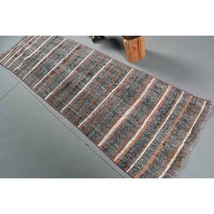 Vintage Turkish Wool <b>Rug</b> Classic <b>Boho</b> Style Gray Brown Patchwork Design 27x91ft Rectangle Size Latex for 3D <b>Rugs</b> Hallway <b>Rugs</b> - Product Image 4