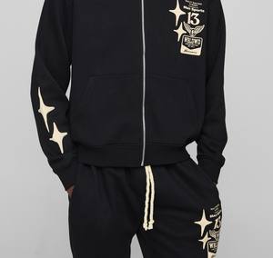 <b>Top</b> Quality Hoodies Men's Clothing Tracksuits 100% Cotton Sweatshirts Custom Zipper Hoodie Men Pant <b>Trousers</b> <b>Set</b> - Product Image 5