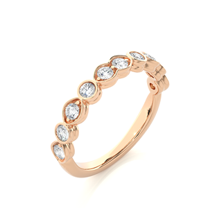 Anillo de Compromiso Elegante con Diamante Cultivado en Laboratorio con Claridad VVS, Oro Real de 14K, Anillo de Eternidad para Mujer para Aniversario de Bodas, Venta al por Mayor - Product Image 4