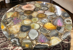 Sceau en agate poli artisanal, décoration de luxe pour la maison, motif floral religieux, résine, couleur personnalisée, qualité supérieure - Product Image 3