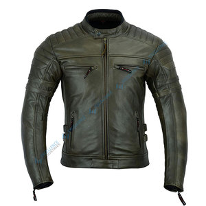2025 New Arrival Men's Casual Winter Jacket High Quality Leather <b>Stand</b> Collar Zipper Closure Low MOQ OEM <b>Motorbike</b> Gear Service - Product Image 1