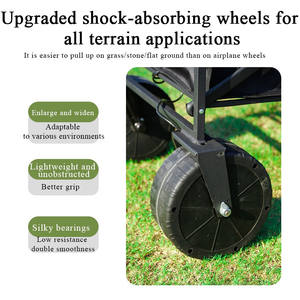 Carreta Eléctrica Plegable de 8 Pulgadas de Ancho, 20000 RPM, 25W, de Plástico, para Playa/Camping, Compras y Herramientas de Exterior - Product Image 3