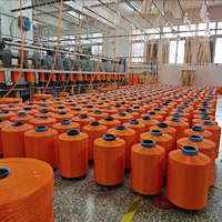 Vente en gros de fil de vadrouille en microfibres torsadé 100% polyester Dty 300d à forte absorption d'eau recyclé