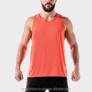 Débardeur sans manches 100% en polyester pour hommes, col rond, poche en dentelle, couleur unie, bouton sans couture à séchage rapide, coupe ample - Product Image 3