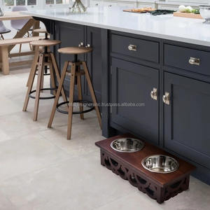 Cuenco de agua y comida para mascotas de acero inoxidable elevado automáticamente con diseño láser para alimentación de perros y gatos - Product Image 2