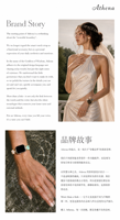 Bracelet en tissu doré pour montre connectée IWatch GT6 Pro/6/5/4/3/2 et GalaxyFit 18mm 20mm 22mm