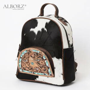 Sac à dos en cuir véritable fait main avec imprimé animal - Style occidental élégant 100% cuir véritable Couleurs personnalisables - Product Image 2