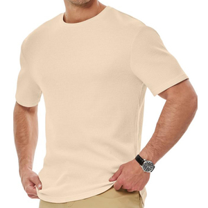 T-shirt unisexe en coton lourd uni tendance, t-shirt à col rond personnalisé, t-shirt à manches courtes pour homme - Product Image 1