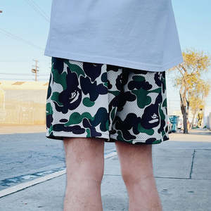 กางเกงขาสั้นบาสเก็ตบอลตาข่ายสำหรับผู้ชายกางเกงขาสั้นปักลายพิมพ์ซับลิเมชันทำจากโพลีเอสเตอร์สำหรับใส่เล่นกีฬายิมวิ่งฤดูร้อนโลโก้ออกแบบได้ตามต้องการ - Product Image 5