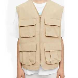 ใหม่เสื้อสำหรับผู้ชายแบบลำลองระบายอากาศได้เสื้อกั๊กสำหรับนักตกปลาทำจากผ้าฝ้ายหลายกระเป๋าสำหรับปีนเขาตกปลาเดินป่าถ่ายภาพนักข่าว - Product Image 2