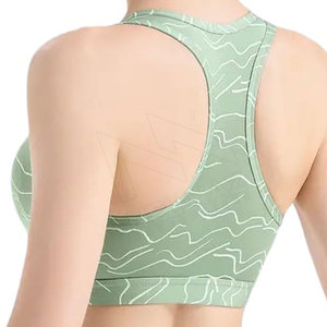 Soutien-gorge de sport pour femmes avec logo imprimé personnalisé Vêtements de fitness légers en polyester/nylon Soutien élevé Dos croisé Grande taille Athlétique - Product Image 6