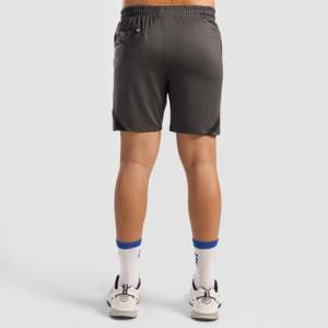 กางเกงขาสั้นลำลองลายวอร์เท็กซ์ XL 6XL เอวกลาง ยางยืด ปิดด้วยผ้าฝ้ายผสมโพลีเอสเตอร์ สีเทา พิมพ์ลายโลโก้เทคนิคไลท์ดาร์ก - Product Image 3