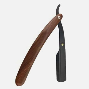 Manche en bois rasoir droit pour barbiers produit de qualité - Product Image 2