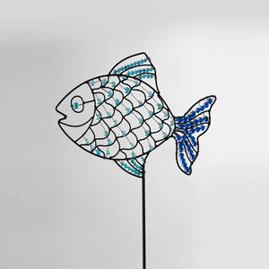Piquet de jardin décoratif en fer en métal de conception de poisson pour l'artisanat d'accessoires de décoration extérieure et de jardin - Product Image 2