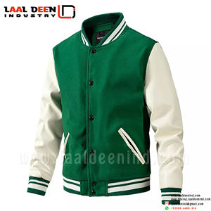 เสื้อแจ็กเก็ตสำหรับผู้ชาย,เสื้อแจ็กเก็ตเบสบอลทำจากผ้าวูล Chenille เลือกได้ตามต้องการสำหรับฤดูหนาวปี100% - Product Image 3