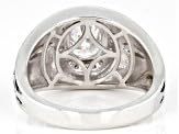 Anillo de Compromiso y Boda de Lujo para Hombre, en Plata de Ley 925, Chapado en Oro, con Moissanita de Corte Ovalado - Product Image 4