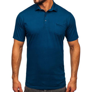 Polo de golf brodé personnalisé avec impression de logo pour hommes de haute qualité 100% coton polyester business company uniforme uni vierge - Product Image 1