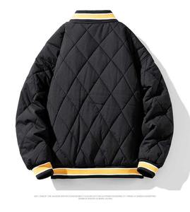 Chaqueta Bomber de Lona Personalizada al por Mayor OEM 2025, Chaqueta Varsity de Béisbol para Hombre, Bordada, Impermeable y Ecológica - Product Image 3