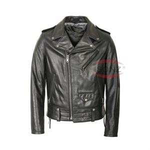 Chaquetas de cuero estilo motociclista ISONZ Blue con cremalleras, chaqueta de moda, ropa de calle, chaqueta de cuero de cordero - Product Image 6