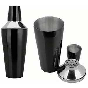 Reusable Eco-Friendly Stainless Steel Bar Set Black <b>Ice</b> <b>Bucket</b> with Tong & Measure Cup Bar Tools for the Perfect <b>Drink</b> - Product Image 5