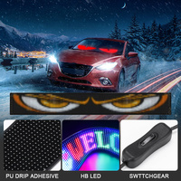Letrero LED para Auto de Alta Luminosidad, 5V USB, 192x898mm, Ojo de Diablo, Panel de Matriz de Píxeles RGB Portátil, Tablero de Mensajes Desplazables para Auto y Camión