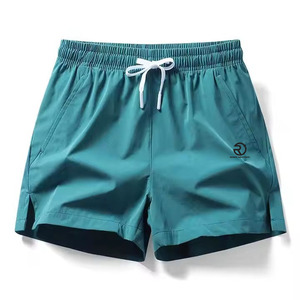 Pantalones Cortos de Natación de Verano para Hombre, de Seda de Hielo Delgada, de Secado Rápido, con Bolsillo Frontal Personalizado, Cordón Ajustable, Casuales, 100% Algodón, Ropa de Playa y Calle - Product Image 1