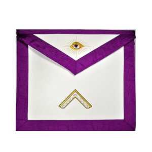 Delantal Regalia Premium con superficie lisa, puntada fina y ribete decorativo diseñado para uniformes ceremoniales y ocasiones rituales - Product Image 5