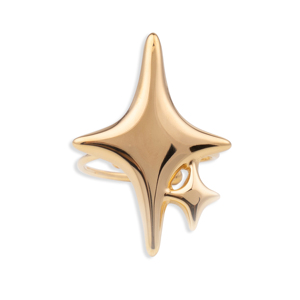 CUCOCUCA YFB R500 Anello da Cocktail Regolabile in Acciaio Inox Placcato Oro a Forma di Stella per Tutte le Occasioni Spedizione UE in 48 Ore - Product Image 1