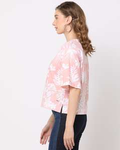 เสื้อยืดแขนสั้นสำหรับผู้หญิงเสื้อผ้าฝ้าย/โพลีเอสเตอร์ลำลอง - Product Image 2