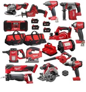 Kit de Herramientas Todo en Uno Milwaukee M18, Llave Inglesa, Taladro, Destornillador, Soplador, Batería de Iones de Litio, Juego de Herramientas Multifuncional Clásico de 24 Piezas - Product Image 1