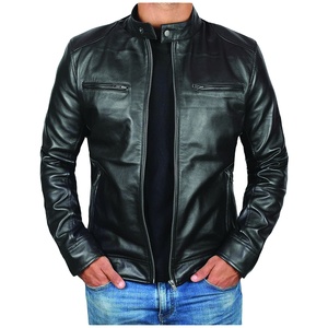 แจ็กเก็ตหนังสำหรับผู้ชายแจ็กเก็ตหนังออกแบบโลโก้ได้ตามต้องการ - Product Image 1