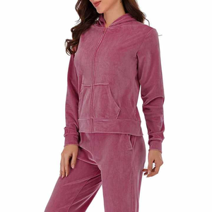 Sweat à capuche en velours d'hiver pour femmes pull Jogging sweat Sportwear à capuche à manches longues pour femmes - Product Image 4