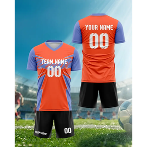 เสื้อฟุตบอลคุณภาพสูงสามารถปรับแต่งได้พร้อมชื่อและหมายเลขเสื้อสำหรับผู้ใหญ่สำหรับนักเรียนเหมาะสำหรับการแข่งขันแบบทีม - Product Image 2