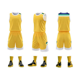 Vêtements de basket-ball en gros, maillot à séchage rapide avec short respirant, qualité supérieure, broderie de drapeau - Product Image 6