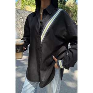 Camisa Casual Oversize de Popelina 3436 con Detalle de Banda - Product Image 1