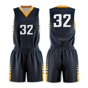 Uniformes de Baloncesto Personalizados de Alta Calidad 100% Poliéster, Último Diseño, Uniformes de Baloncesto para Adultos - Product Image 1