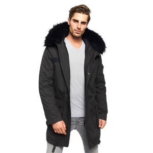 Chaqueta parka de invierno elegante para hombre con capucha, cierre de cremallera, ligera, transpirable, forro de poliéster y lana, talla grande, ropa informal. - Product Image 5