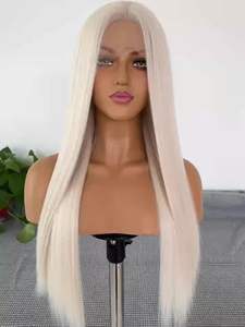 360 para Peluca de Encaje, Cabello Indio Rubio Platino, Cabello No Remy, Super Doble Trama, Pre-Adherido, Calidad Superior - Product Image 2