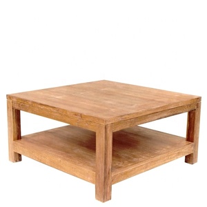 Tables basses en bois de teck Table en bois massif Salon Meubles de maison - Product Image 5