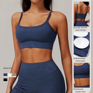 Sujetador deportivo estampado dorado para mujer, espalda hermosa, secado rápido y transpirable, Top Sexy de Yoga para Fitness, correr, deportes, ropa íntima fina - Product Image 3